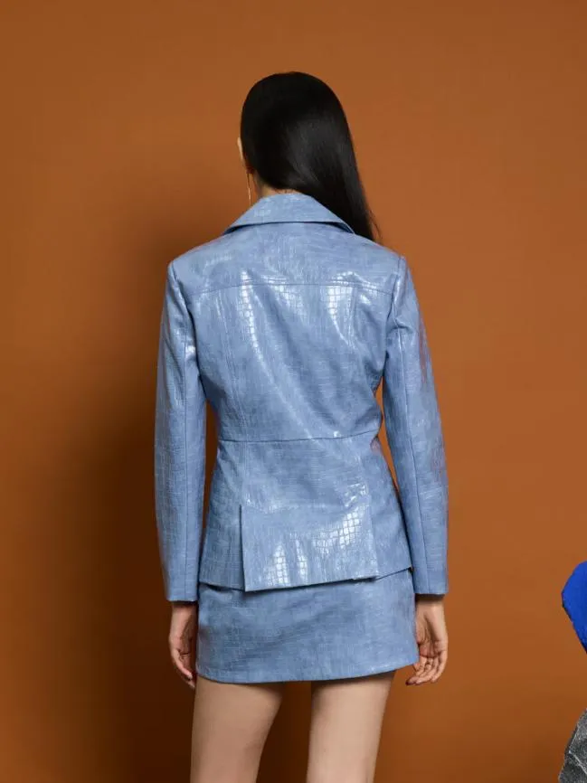 Womenswear Ghospell Nix PU Jacket Stone Blue Sister Jane Womenswear Ghospell Nix PU Jacket Stone Blue Sister Jane
