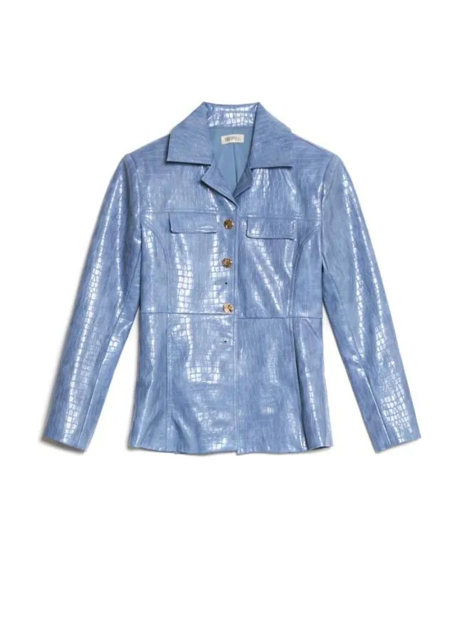 Womenswear Ghospell Nix PU Jacket Stone Blue Sister Jane Womenswear Ghospell Nix PU Jacket Stone Blue Sister Jane