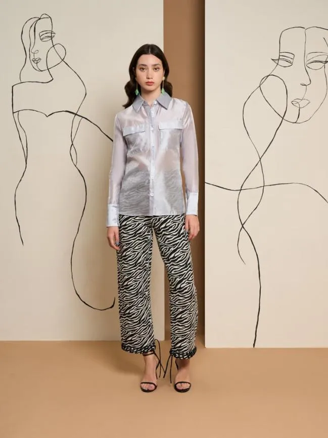 Womenswear Ghospell Regan Sheer Shirt Silver Sister Jane Womenswear Ghospell Regan Sheer Shirt Silver Sister Jane