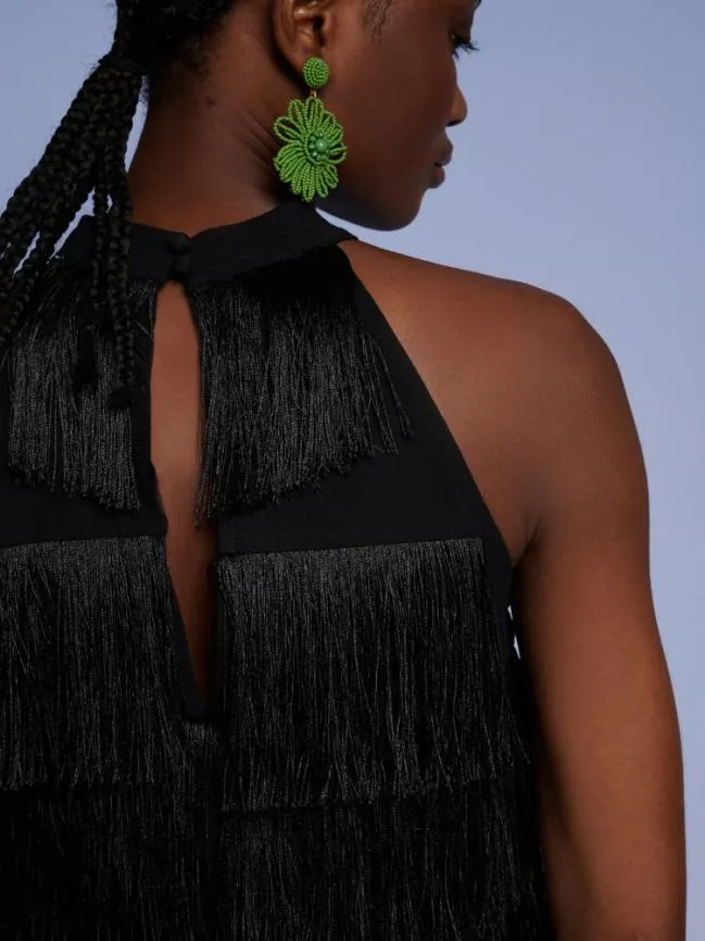 Womenswear Ghospell Winnie Fringe Top Coal Black Sister Jane Womenswear Ghospell Winnie Fringe Top Coal Black Sister Jane