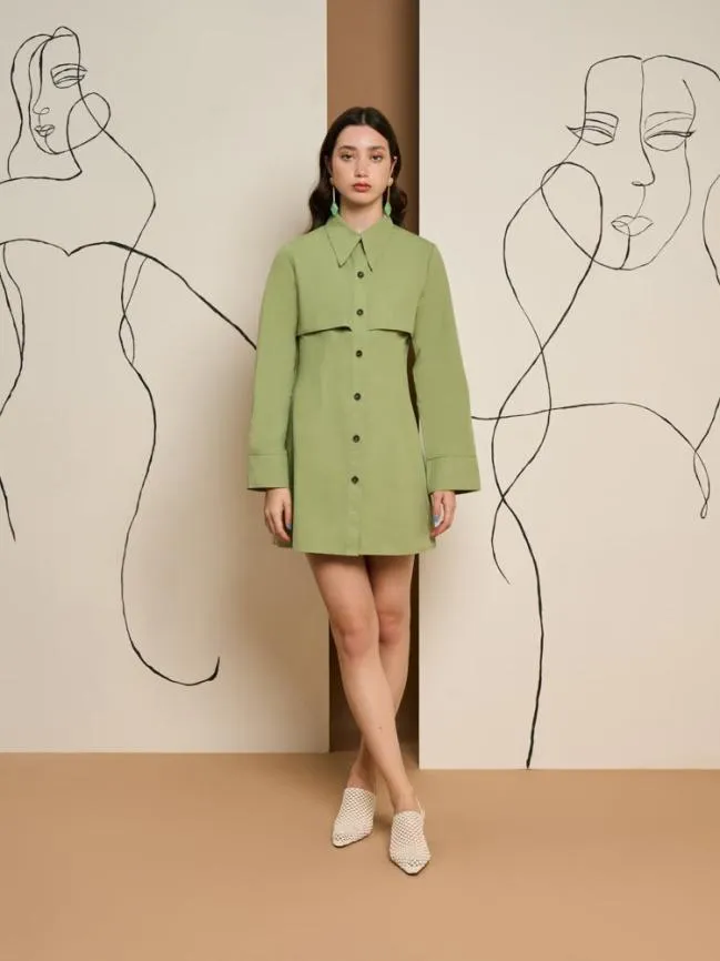 Womenswear Ghospell Zola Storm Flap Dress Lime Punch Sister Jane Womenswear Ghospell Zola Storm Flap Dress Lime Punch Sister Jane