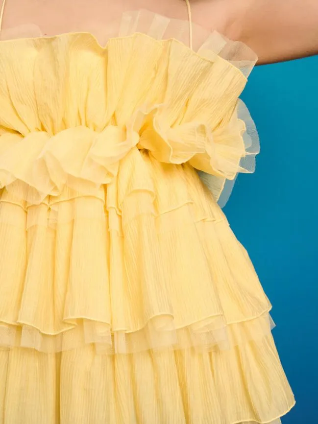 Womenswear Koi Ruffle Cami Top Pale Yellow Sister Jane Womenswear Koi Ruffle Cami Top Pale Yellow Sister Jane