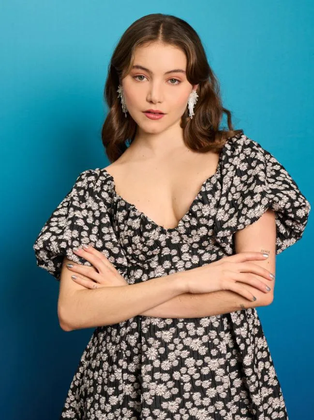 Womenswear Pearl Marina Mini Dress Black Daisy Sister Jane Womenswear Pearl Marina Mini Dress Black Daisy Sister Jane