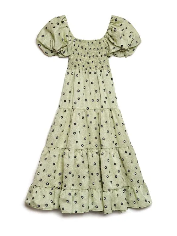 Womenswear Pompano Jacquard Midi Dress Sage Green Sister Jane Womenswear Pompano Jacquard Midi Dress Sage Green Sister Jane