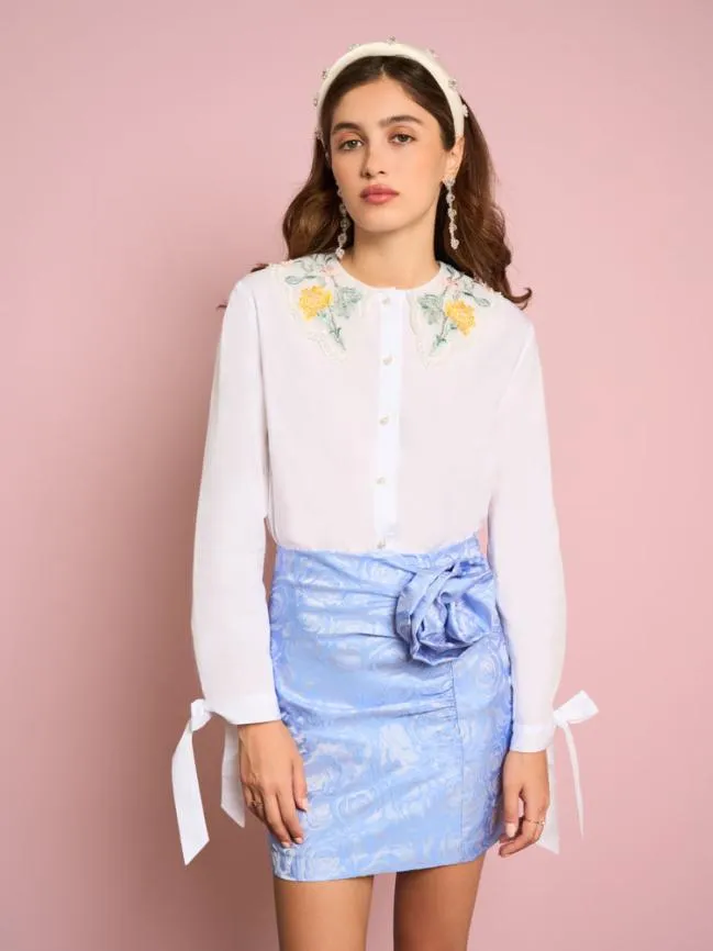 Womenswear Sundar Embellished Shirt Brilliant White Sister Jane