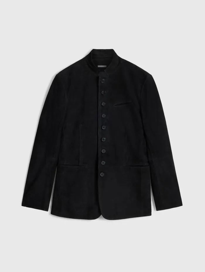 WOODWARD MULTIBUTTON JACKET Black Men John Varvatos Leather Jackets
