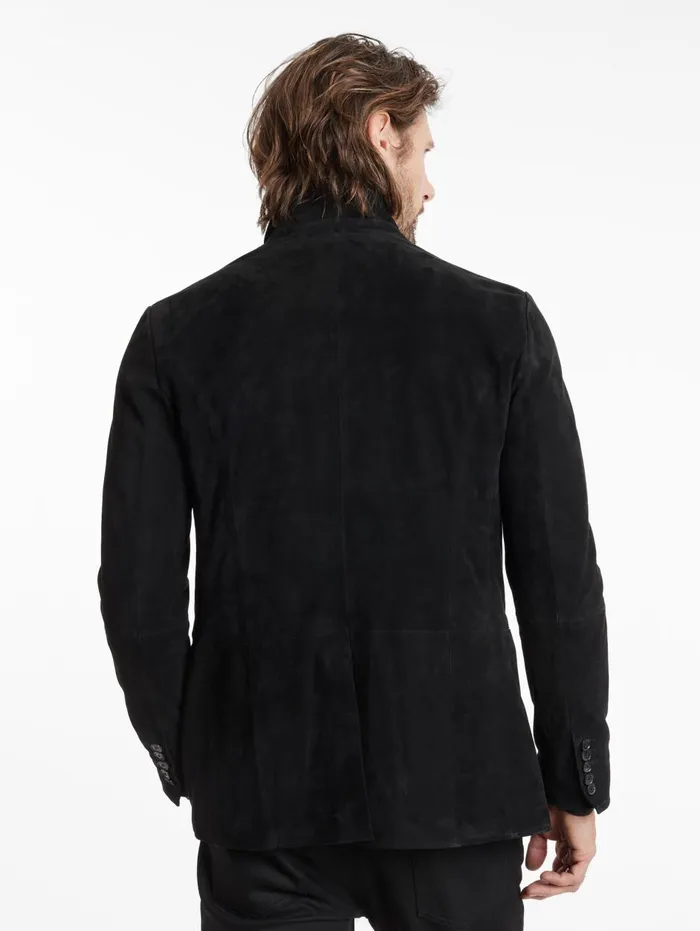 WOODWARD MULTIBUTTON JACKET Black Men John Varvatos Leather Jackets