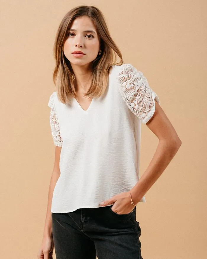 WOVEN TOP NOIR MAI Shop Grace and Mila Lace Tops