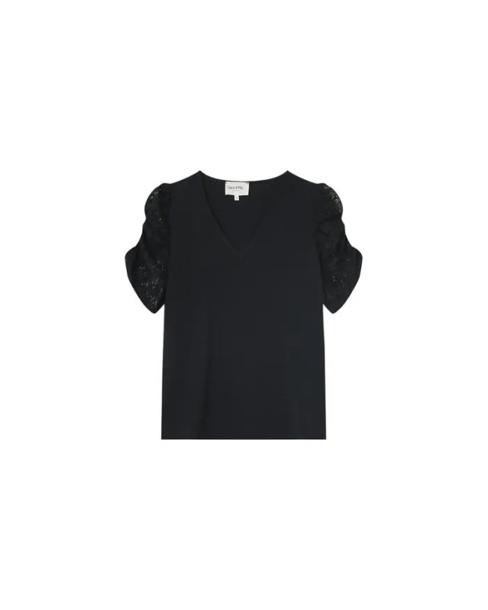 WOVEN TOP NOIR MAI Shop Grace and Mila Lace Tops