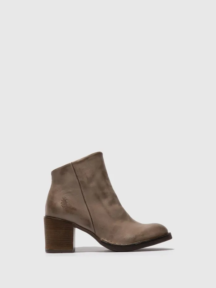 Zip Up Ankle Boots BELL061FLY TAUPE Women Fly London Ankle Boots