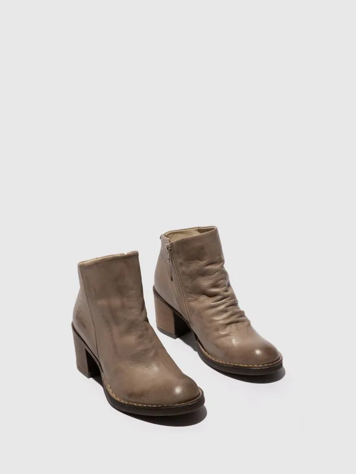 Zip Up Ankle Boots BELL061FLY TAUPE Women Fly London Ankle Boots