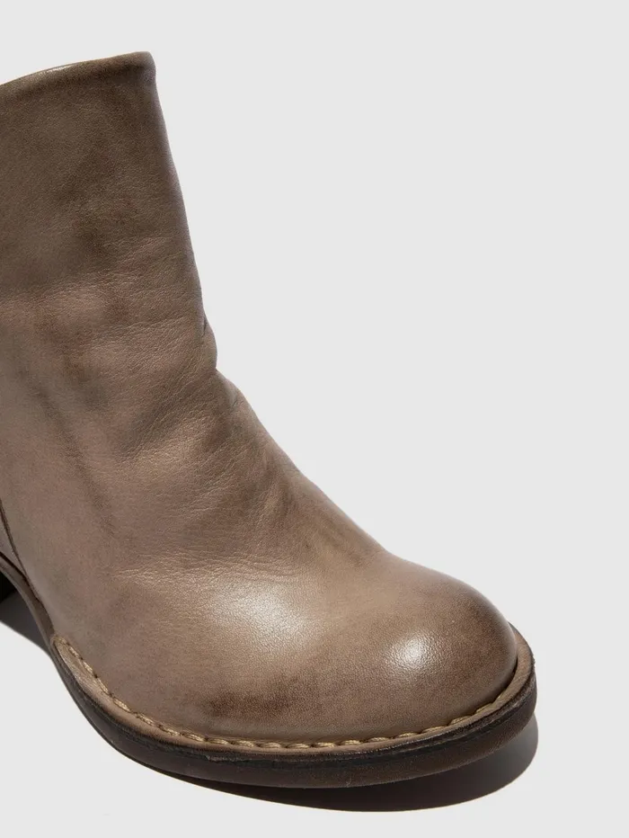 Zip Up Ankle Boots BELL061FLY TAUPE Women Fly London Ankle Boots
