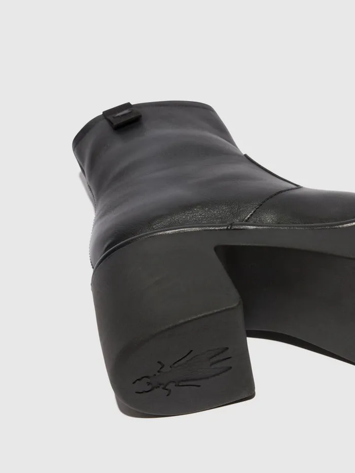 Zip Up Ankle Boots MOGE250FLY BLACK Women Fly London Ankle Boots