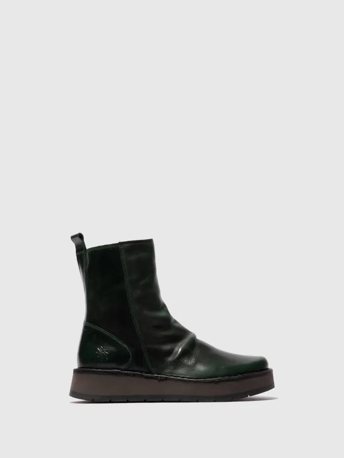 Zip Up Ankle Boots RENO053FLY RUG PETROL Women Fly London Ankle Boots