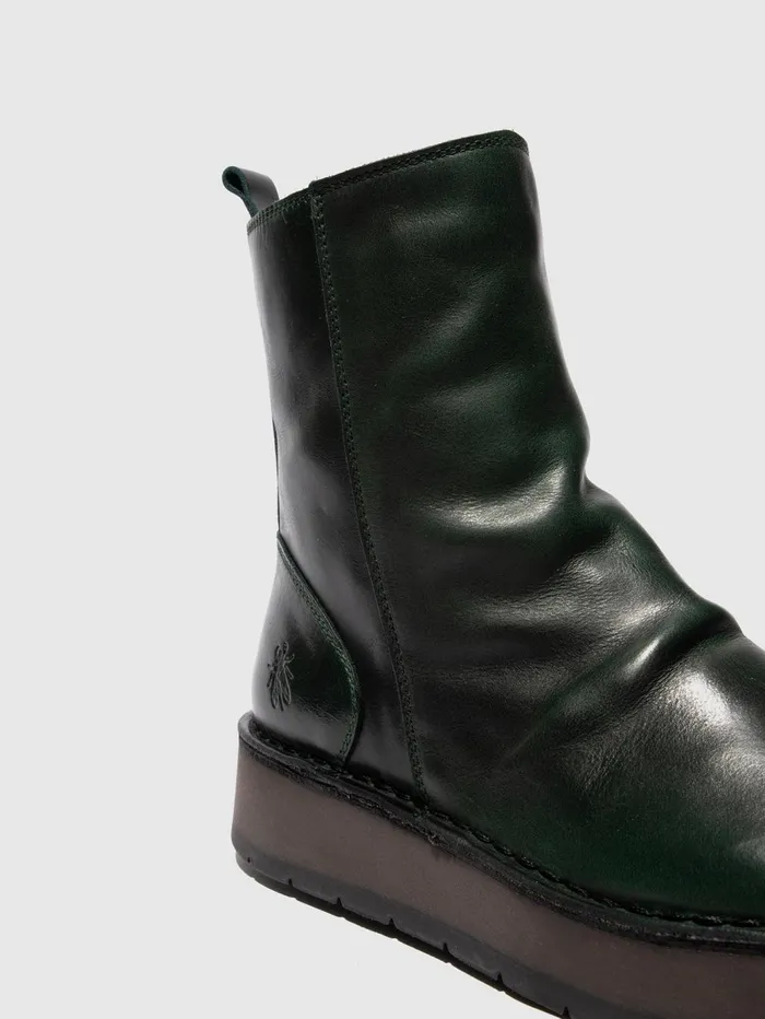 Zip Up Ankle Boots RENO053FLY RUG PETROL Women Fly London Ankle Boots