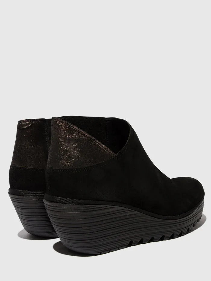 Zip Up Ankle Boots YEGO400FLY BLACKGRAPHITE Women Fly London Ankle Boots